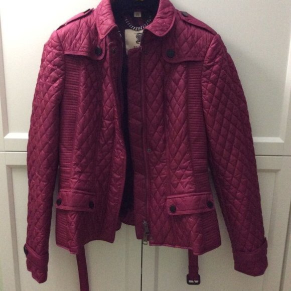 Burberry London Quilted Jacket Belted Motorcycle 4 - Picture 2 of 8